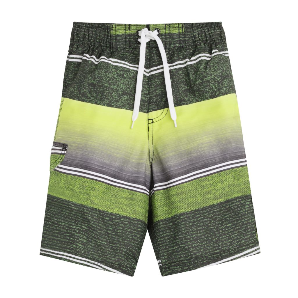 SZ 14-16, Kanu Surf boys Yolo Quick Dry Upf 50+ Beach Swim Trunks, Sandbar Black/Yellow