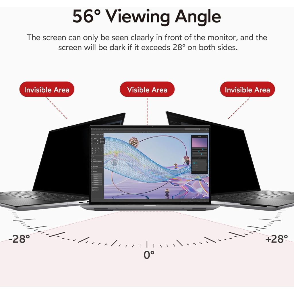 bersem 15.6 Laptop Privacy Screen for 16:9 Ratio Computer Monitor, Removable Anti Glare Blue Light Filter for Laptop Privacy Screen 15.6 inch, Anti-Spy, Anti-Scratch, UV-Blocking