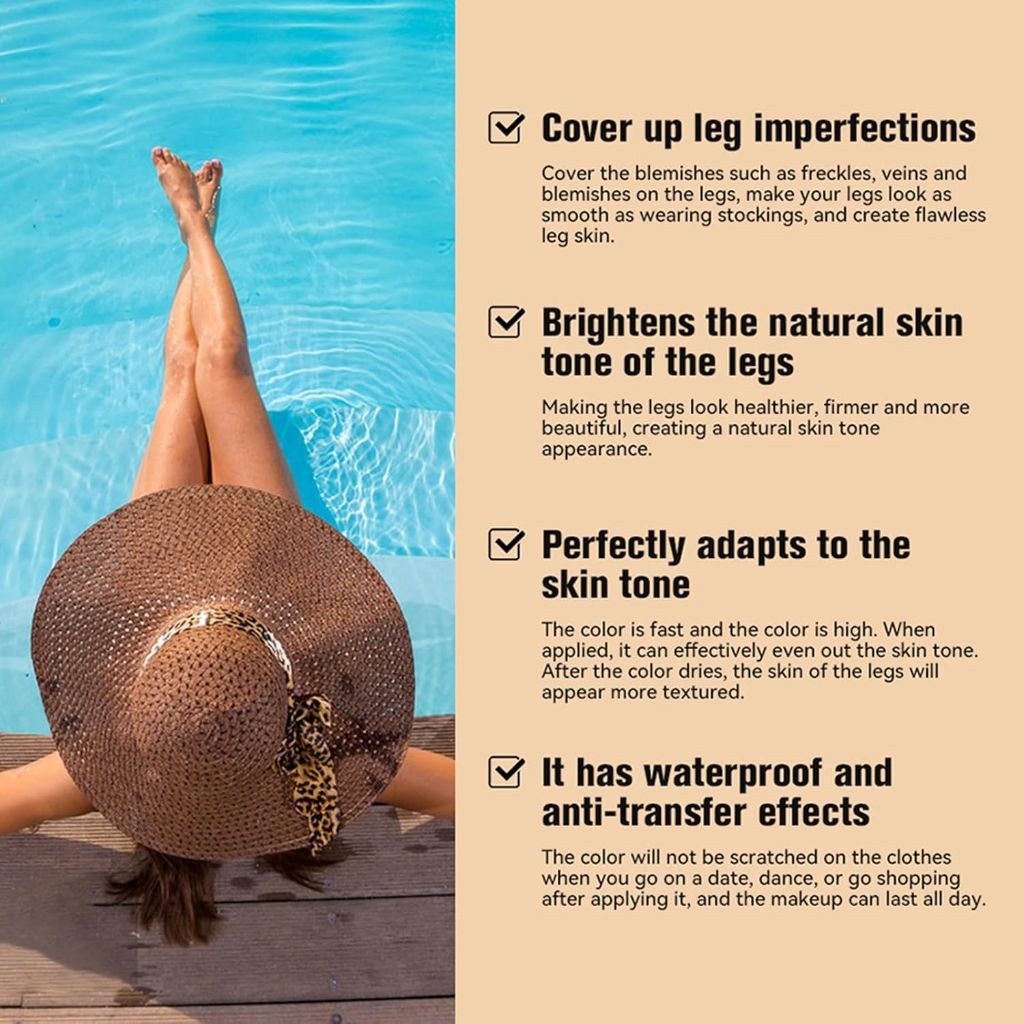 Waterproof Leg Makeup, Medium Glow 4 Fl Oz