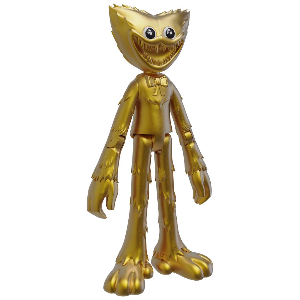 Poppy Playtime - Gold Huggy Action Figure (5" Tall Posable Figure, Series 2)