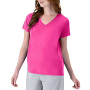 SZ XL, Hanes Women's Cool DRI Performance V-Neck T-Shirt, Wow Pink