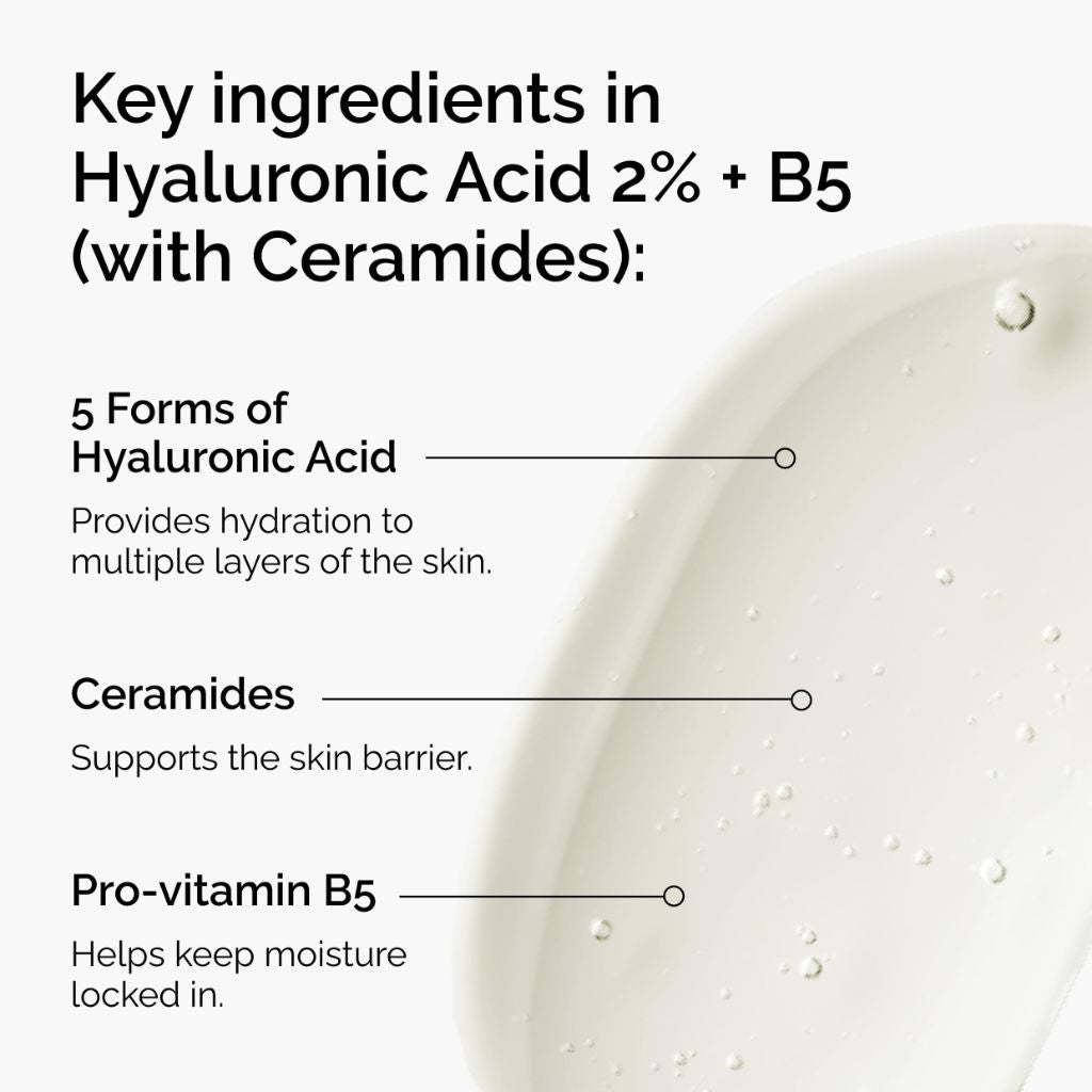 The Ordinary - Hyaluronic Acid 2% + B5 (with Ceramides), 1 Fl Oz