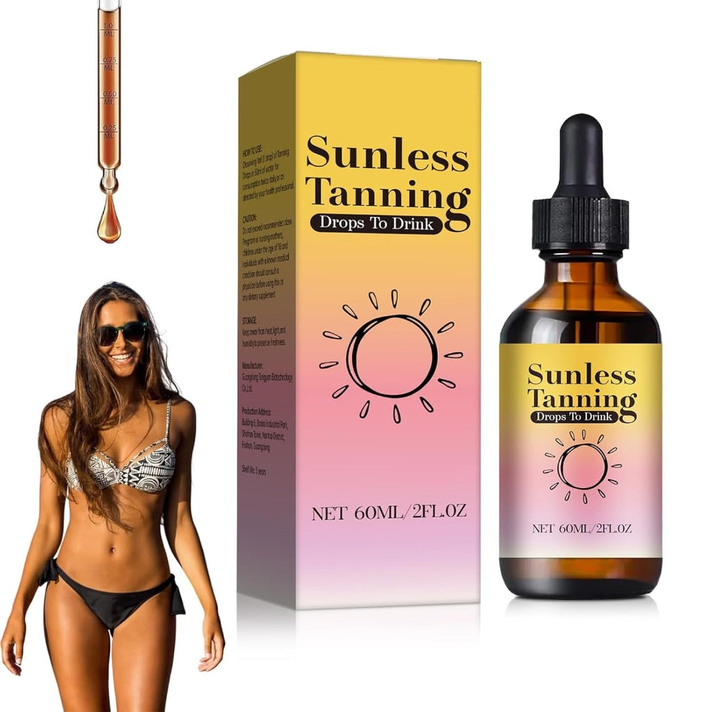 Sunless Tanning Drops w/Natural & Organic Ingredients, Suitable for All Skin Types - 2 fl. oz.