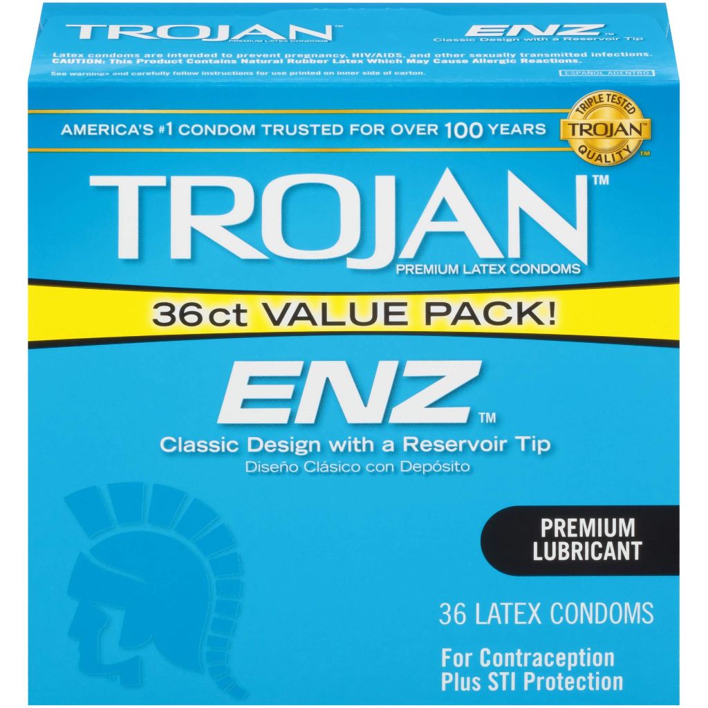 Trojan ENZ Premium Smooth Lubricated Condoms - 36ct