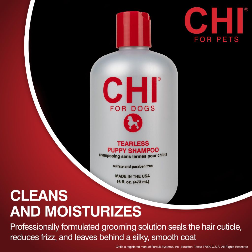 CHI for Dogs Tearless Puppy Shampoo with Silk Protein | Puppies 8 Weeks+ | 16 Fl Oz