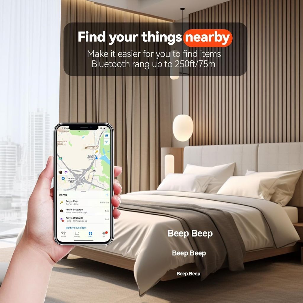 Air Tracker Tag Bluetooth Tag Locator for Apple Find My - 2 Pack (Black)