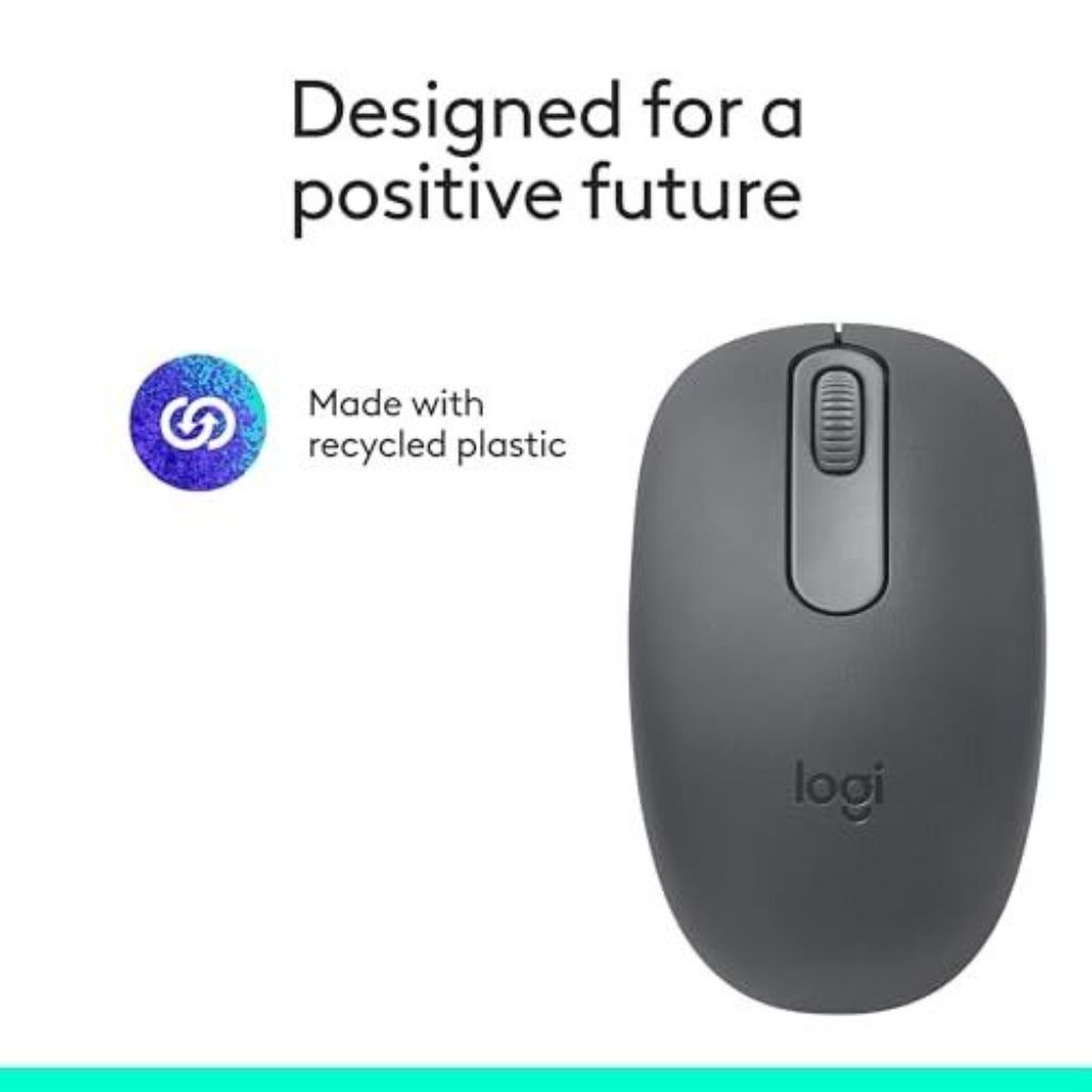 Logitech M196 Bluetooth Wireless Mouse,  12-Month Battery, Smooth Tracking, Compatible.