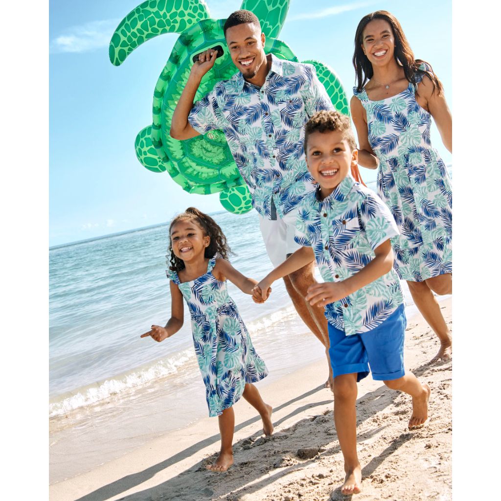 Gymboree Women's Spring Matching Dress, Blue Seas - XL