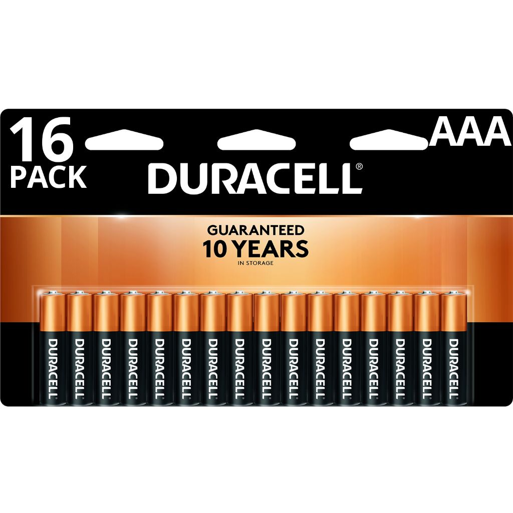 Duracell Coppertop Alkaline Batteries - AAA, 16 Pack