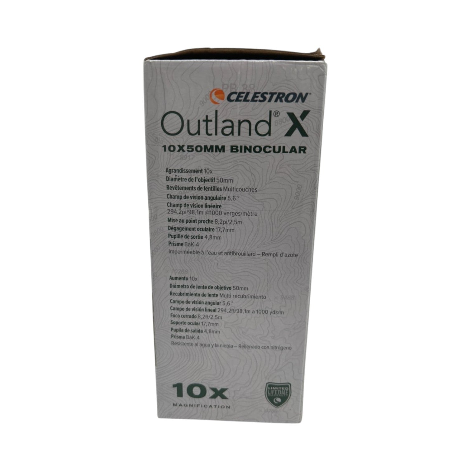 Celestron Outland X 10x50 Binoculars, Water/Fog Proof, 71348 (Black)