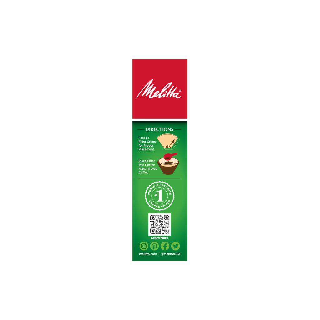 Melitta #4 Cone Coffee Filters, Unbleached Natural Brown, 100 Total Filters Count - Packaging May Vary