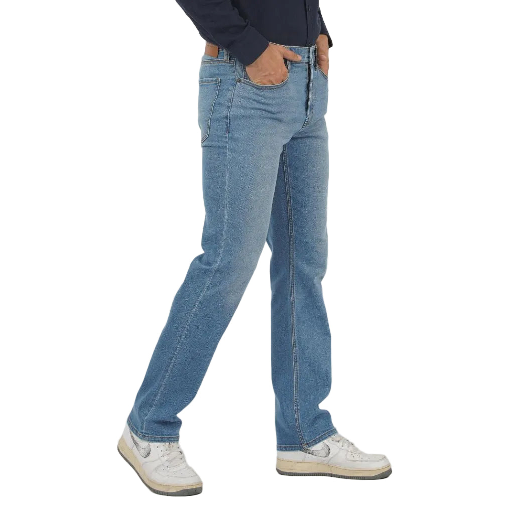 APUOR Men's Regular Fit Flex Jeans Comfort Straight - Light Blue W34xL30