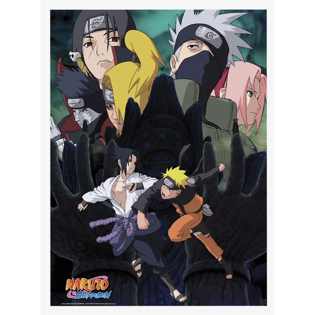 ABYSTYLE Naruto Shippuden Shinobi Boxed Poster Set Includes 2 Unframed Mini Posters 15 "x 20.5" Featuring Naruto, Sasuke, Sakura, Kakashi & Itachi Anime Manga Wall Art for Bedroom Office Room Decor
