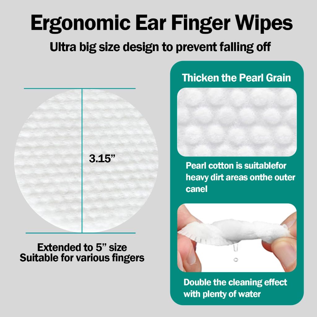 Nurhome Eyes Wipes for Dogs & Cats Dog Cleaning Grooming Deodorizing Wipes Kit Wash Cleaner for Eyes Wrinkle Face Gently Remove Tear Stain Eye Debris 25pcs Unscented