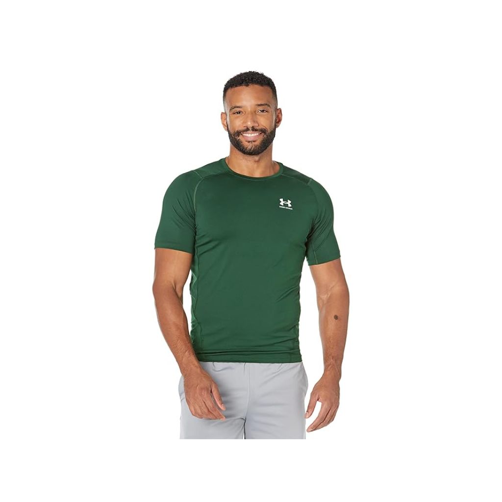 Under Armour Men's HeatGear Compression Short-Sleeve T-Shirt - Forest Green, Size XL