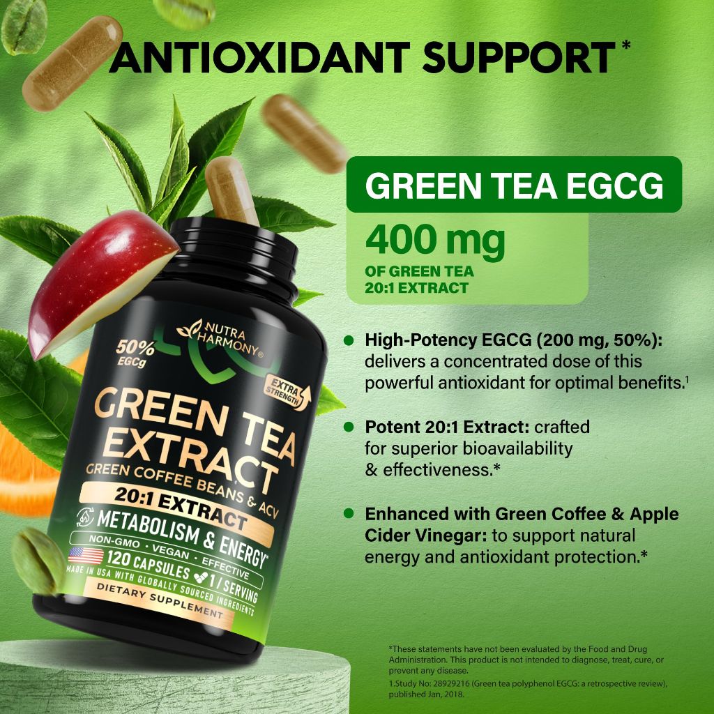 Green Tea Extract - Extra Strength, 120 Capsules