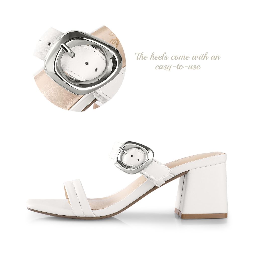 SZ 5, ANKIS- Women Square Open Toe Heels