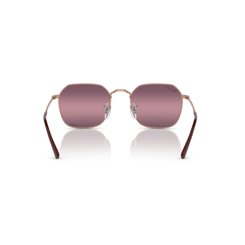Ray-Ban Unisex RB3694 Jim Square Sunglasses, Rose Gold/Red Mirrored Polarized, 55 mm