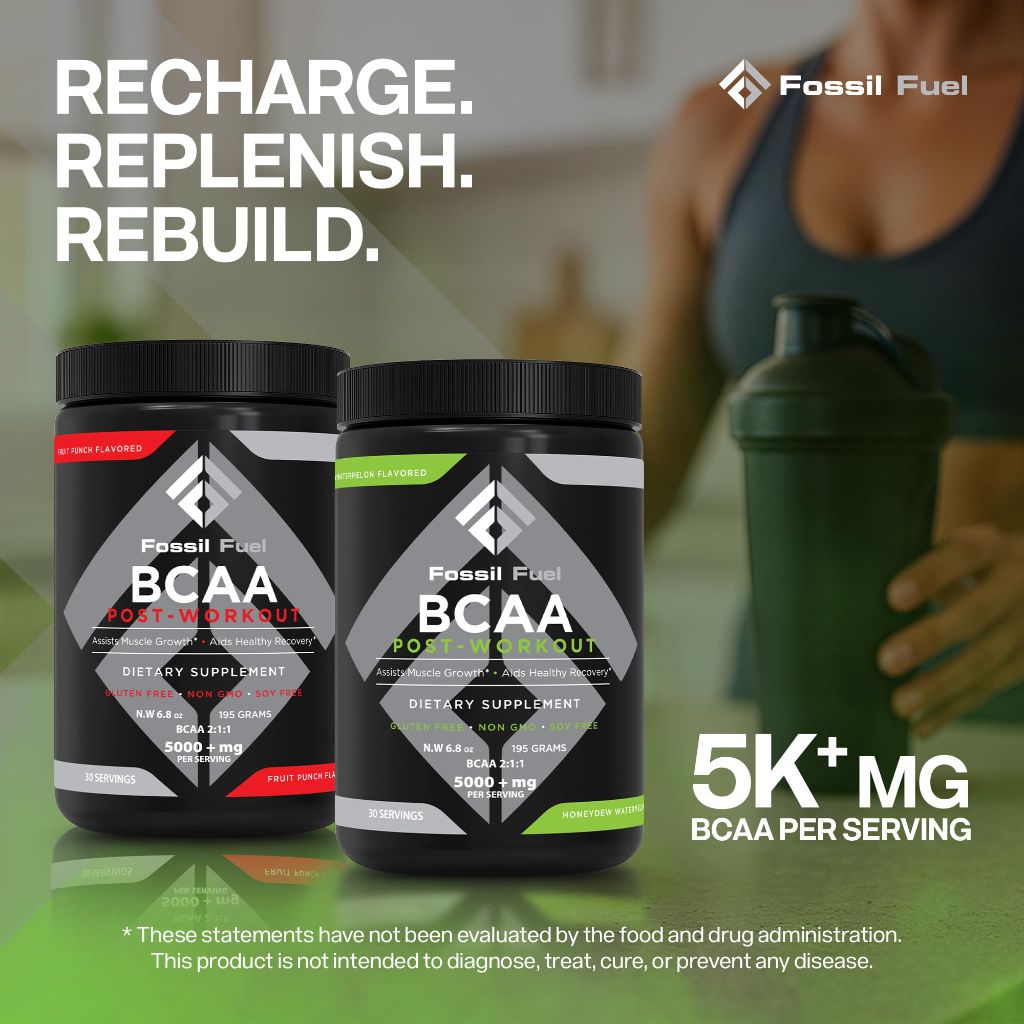 Fossil Fuel Sugar-Free BCAA Powder – Fruit Punch (30 Servings)