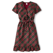 Gymboree, Short Sleeve Plaid Fall Dressy Dress, Red Christmas, Medium