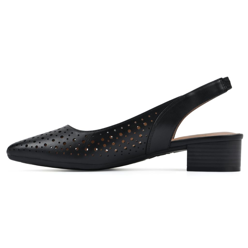 WHITE MOUNTAIN Women's Boronic Low Block Heel, Black/Smooth - size 6W