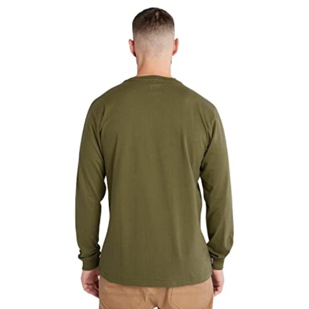 Timberland PRO Men's Core Logo Long-Sleeve T-Shirt - Olive Night, Large