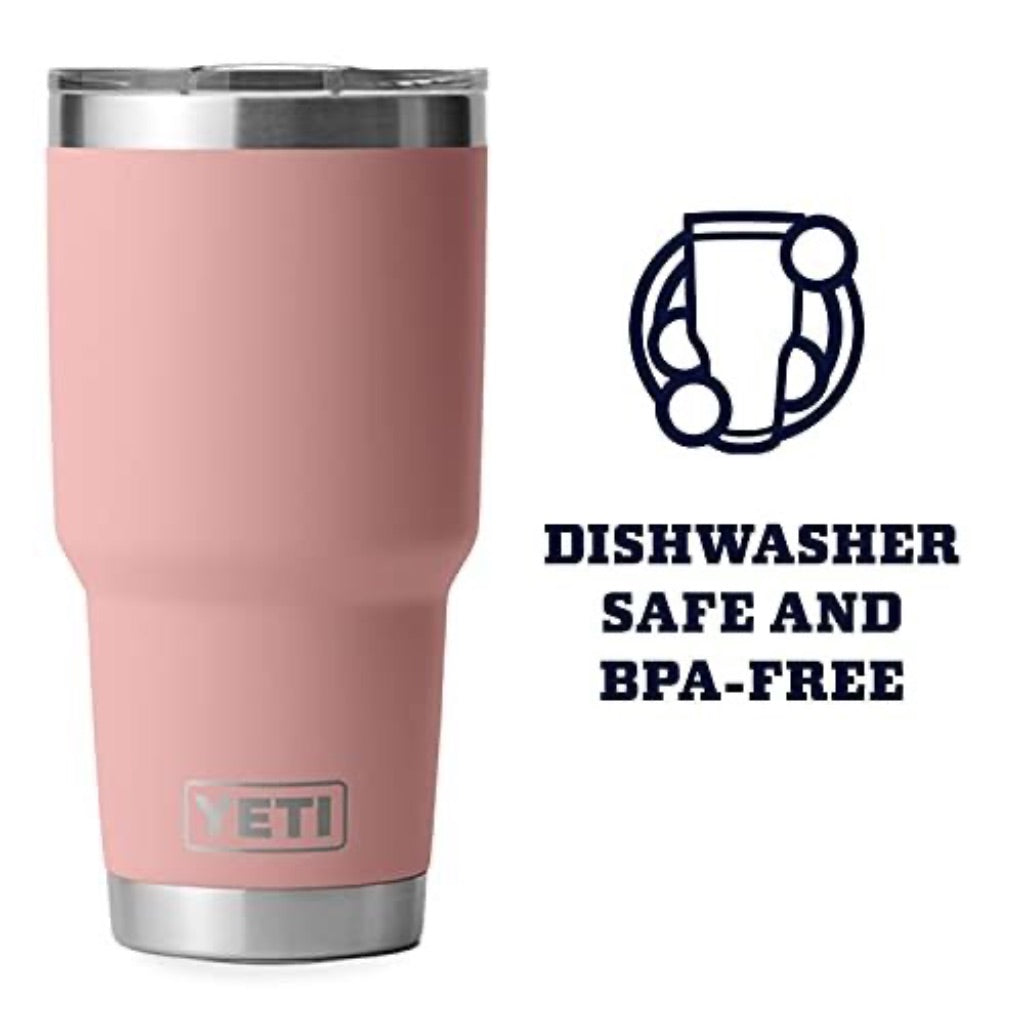 Yeti Rambler 30oz Tumbler with MagSlider Lid, Sandstone Pink