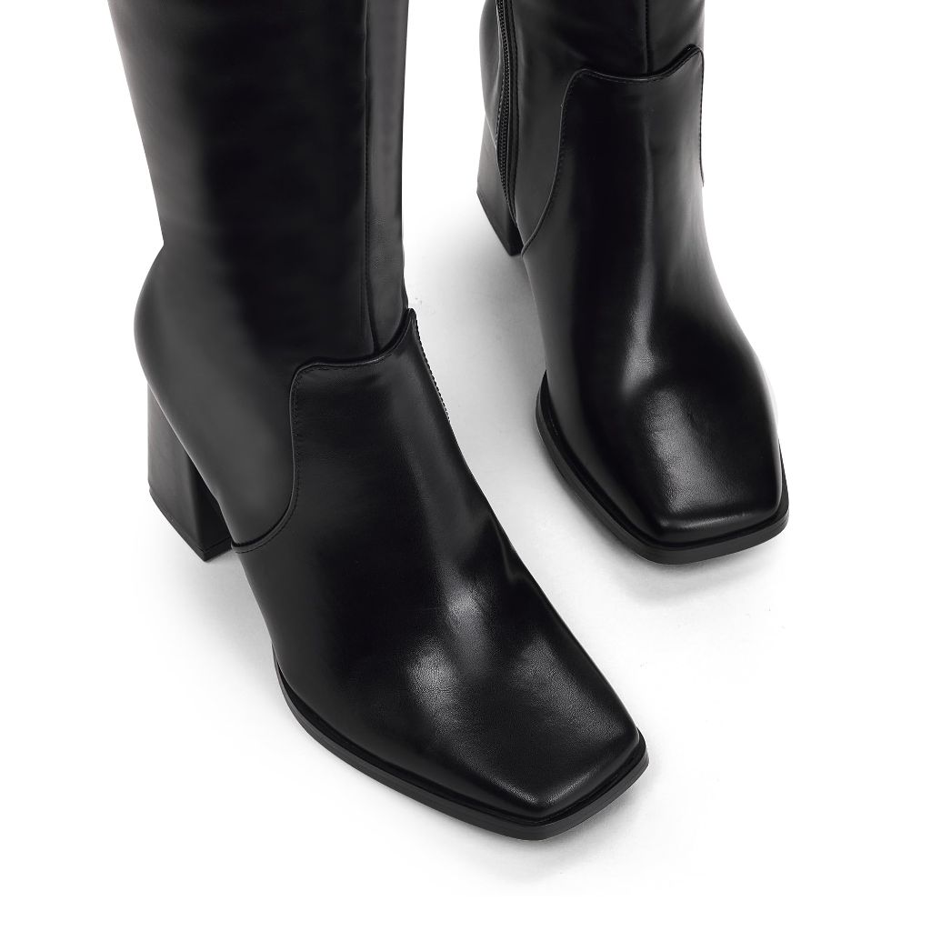 Elisabet Tang Casual Classic Knee-High Long Boots, Black - size 9