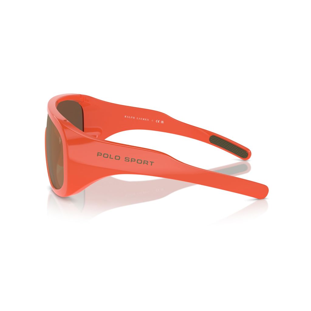 Polo Ralph Lauren PH4215U 1494 Universal Fit Sunglasses - Shiny Orange/Brown Mirrored Bronze, 38 mm