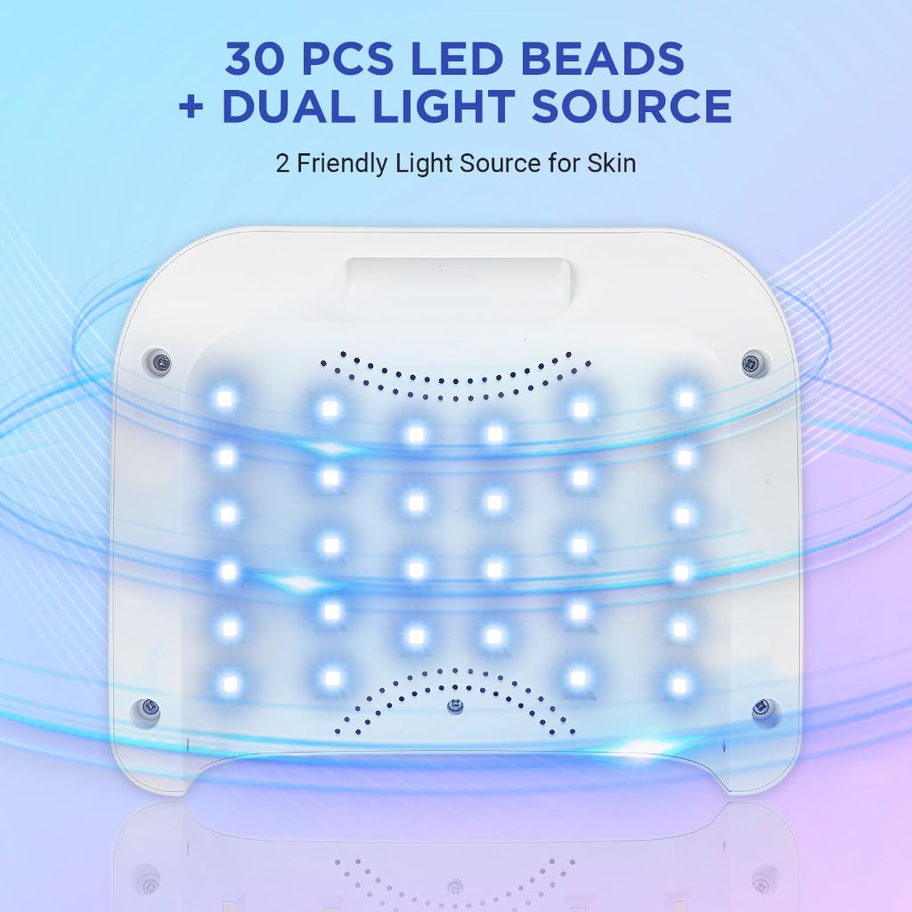 Aedavey Cordless Nail Lamp, 120W Rechargeable UV Nail Lamp for Gel Nails, Rhinestones Diamond