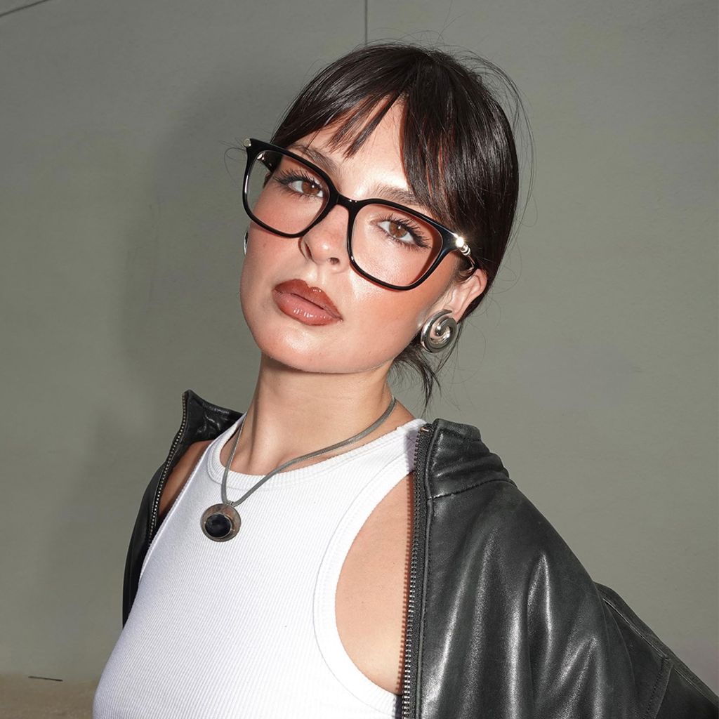 Zeelool Square Glasses Frames for Women, Fashion Eyeglasses Eyewear Frame with Clear Lens & Metal Hinges Delilah ZJGX773186-01