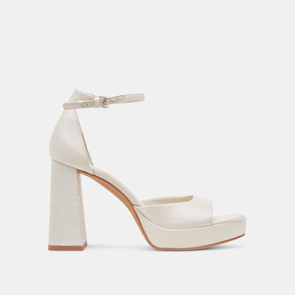 SZ 7, Dolce Vita - Pandro Heels | White Satin