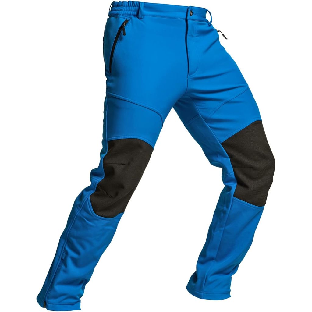 SZ 38W/34L, TSLA Men's Snow Ski Snowboard Waterproof Softshell Cargo Pants | Blue