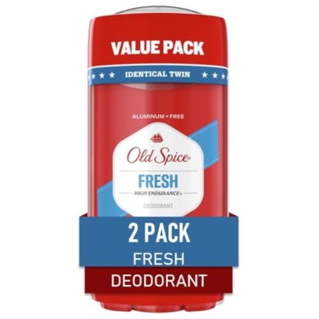 Old Spice Men's Aluminum Free Deoderant, High Endurance, Fresh Scent, 24-hr Odor Protection, 3.0 Oz (Pack of 2)