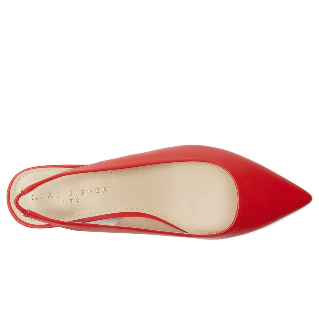 Marc Fisher LTD, Women's, Posey, Red Leather, 6, Medium