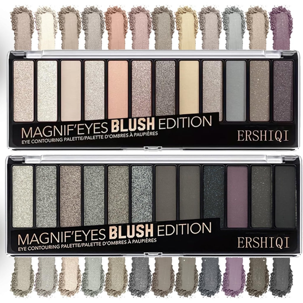 RevoNext 2 Pack Naked Eyeshadow Palette Neutral Nude Matte Shimmer Glitter Eyeshadow Ultra Pigmented Brown & Taupe Smokey Eyeshadow Makeup Kit