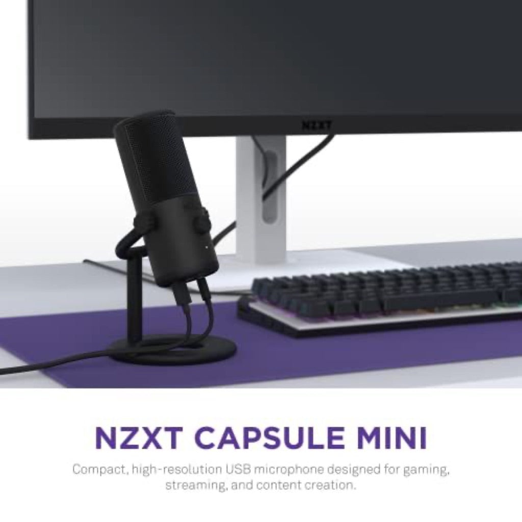NZXT Capsule Mini USB-A Microphone - Black