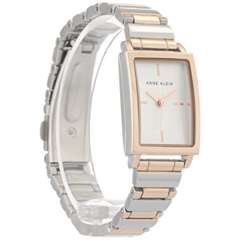 Anne Klein Women's Wrist Watch, Japanese Quartz, Two-Tone Gold/Silver Band, 21mm Model: AK/3763SVRT