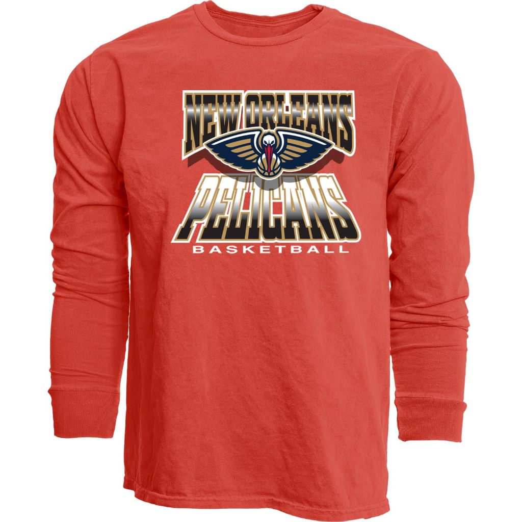 SZ L, Blue 84 - New Orleans Pelicans NBA Officially Licensed Long Sleeve T-Shirt Ringspun Alternate Color Icon