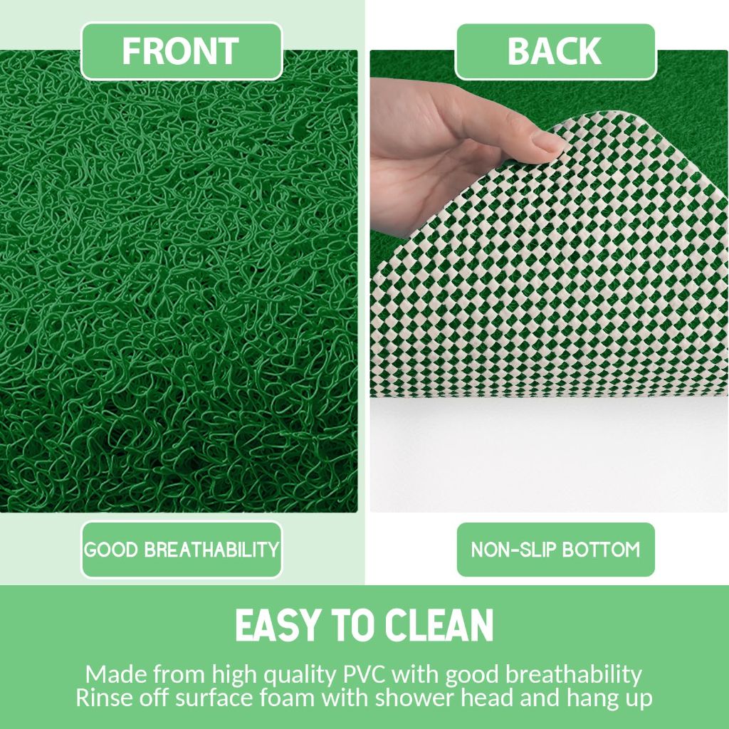Hargiis Non-Slip Bathtub Mat, Anti Slip Shower Mat, Fast Drying, (Dark Green 36"×24")