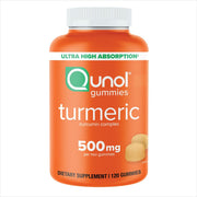 Qunol Turmeric Gummies, Gummy with 500mg Turmeric Curcumin, 2 Month Supply, 120 Count