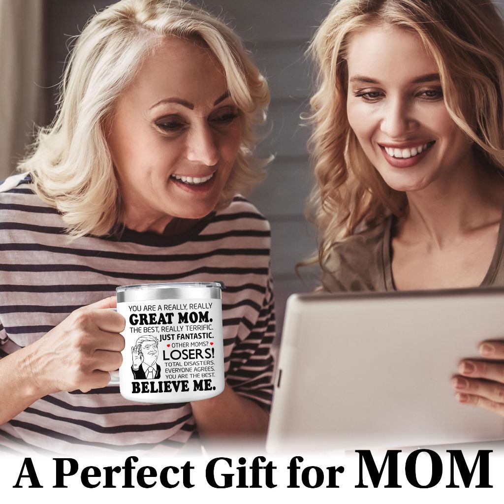 LIZAVY Gifts for Mom from Daughter, Son - Christmas Gifts for Mom, Wife, Women - Moms Birthday Gift Ideas, Cool Birthday gifts for Moms, Mothers - Best mom Mug, moms Coffee Mug 14oz