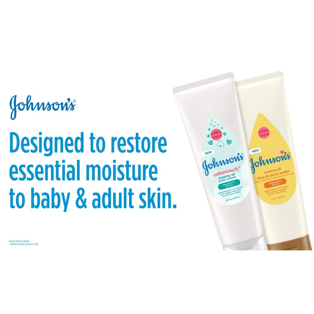 Johnson's Baby Creamy Oil for Baby with Shea & Cocoa Butter | 8 fl. oz