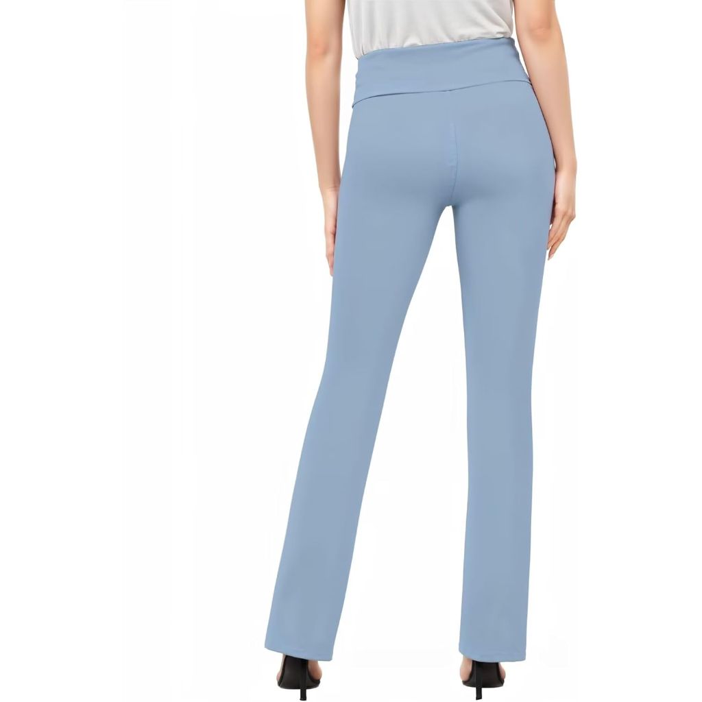 Hybrid & Company Women's Business Millennium Slim Bootcut Pants - Powder Blue, XL