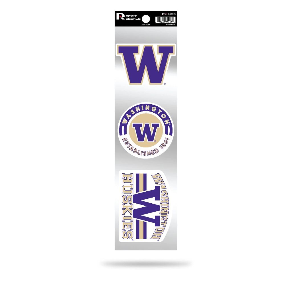 Rico Industries RSS490201: Washington University 3-Piece Retro Spirit Decals