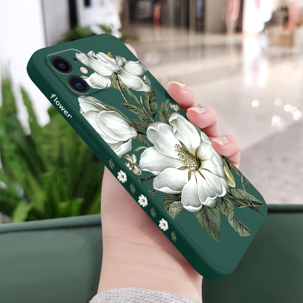 LEECG for iPhone 11 Case, Slim Silicone Anti Fingerprint Anti Scratch Microfiber Lining Phone Cover for iPhone 11 6.1 inch, Cotton Green