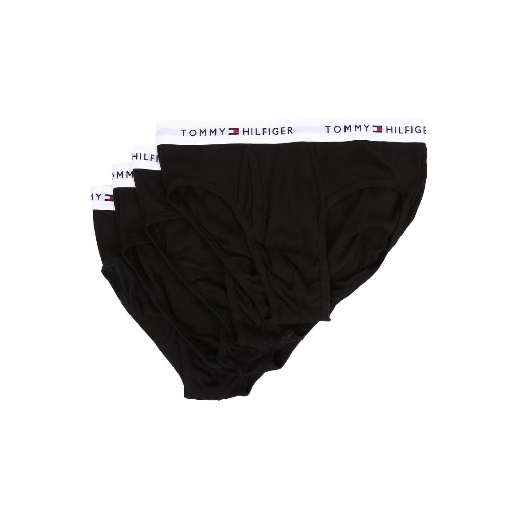 SZ M, Tommy Hilfiger Men's 4-Pack Cotton Brief, Black