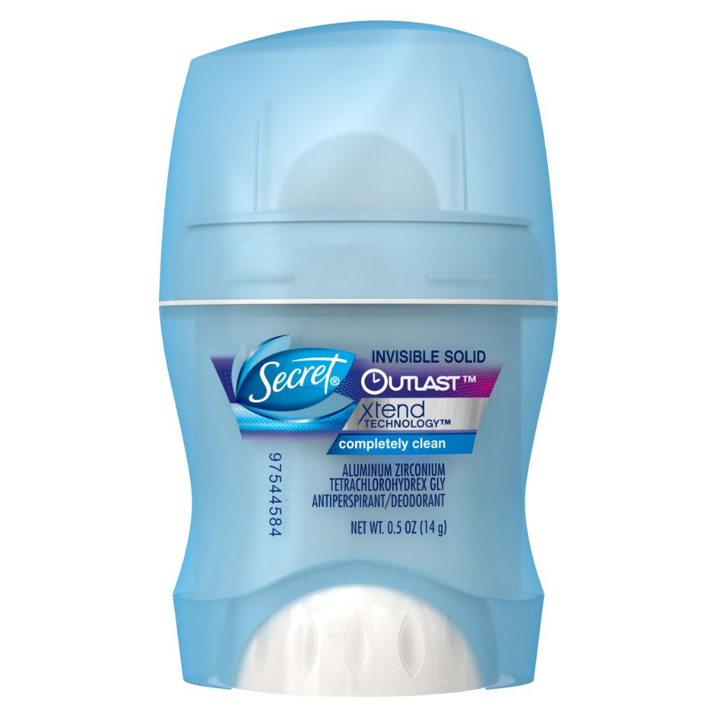 Secret Outlast Invisible Solid Antiperspirant & Deodorant Completely Clean Scent, 0.5 Ounce