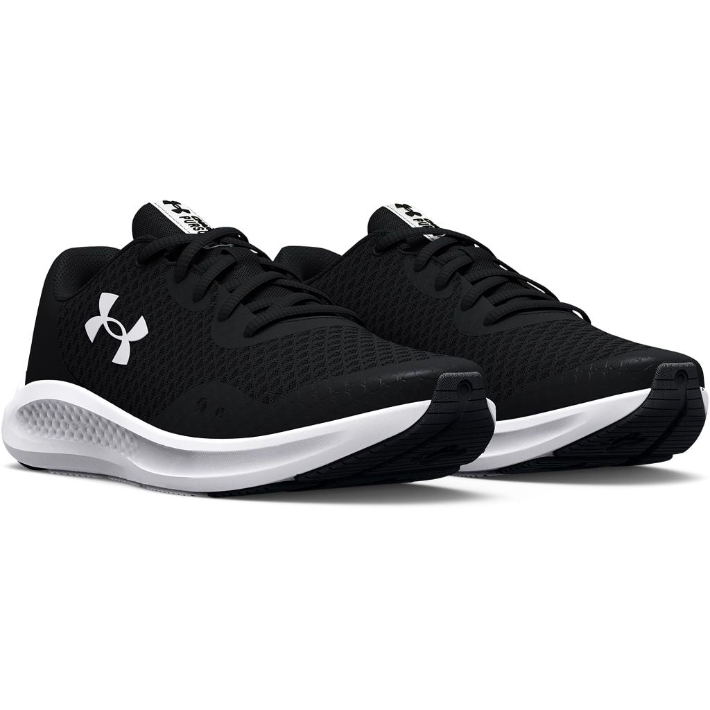 SZ 7Y, Under Armour Boys' Charged Pursuit 3, Black/White, Medium
