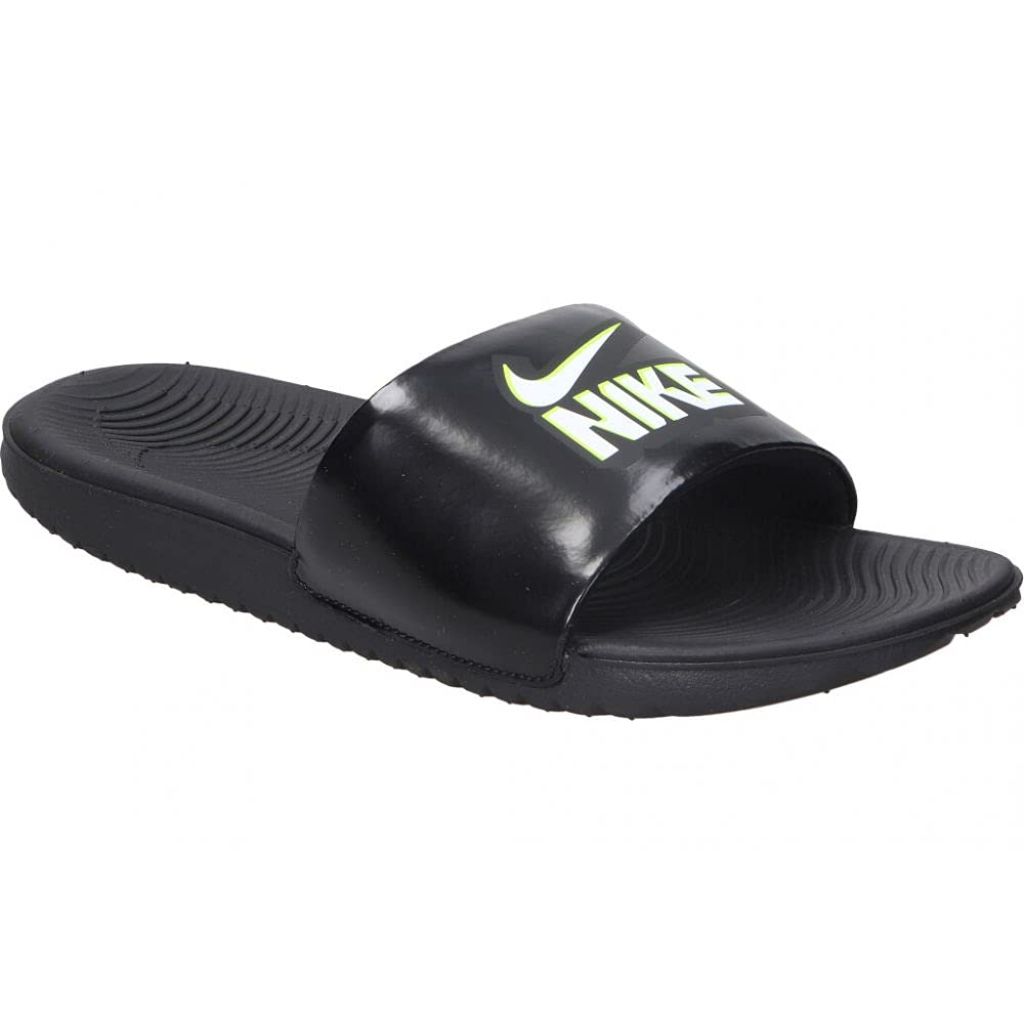 Nike Kawa Slide (Little Kid/Big Kid) Black/White/Volt 5 Big Kid M